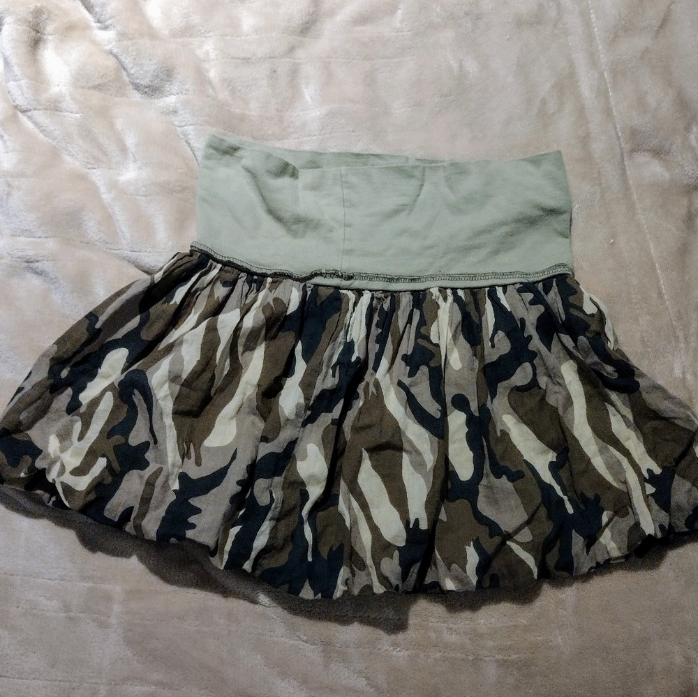 Charlotte Russe camo print army green Mini skirt mini vintage s small punk Y2k